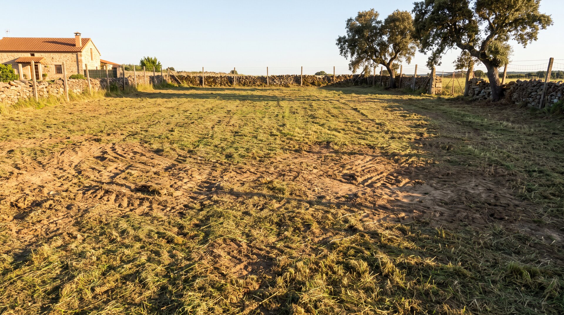 El mismo terreno rural en Zamora ya desbrozado, limpio y accesible